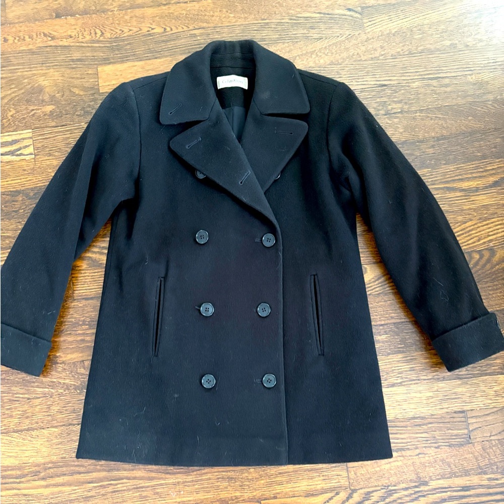 Calvin Klein Classic Peacoat Double-Breasted
